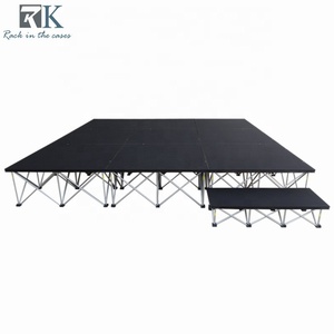 Eventos Escenario Piso Alfombra negra Escenario Plataforma Marco de aluminio Escenario plegable Podio - Product Image 3