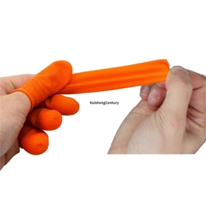 Guantes de goma antideslizantes con protecciones para los dedos, resistentes al desgaste y engrosados, para conteo de efectivo, recolección agrícola y protección laboral. - Product Image 3