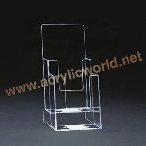 Custom Acrylic <b>Table</b> <b>Top</b> Brochure Holder for Magazine and Catalog <b>Display</b> Countertop Literature <b>Stand</b> - Product Image 3