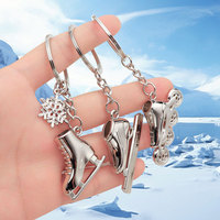 Porte-clés personnalisé Patins à roulettes Porte-clés en métal Pendentif Patinoire Cadeaux promotionnels Petits cadeaux