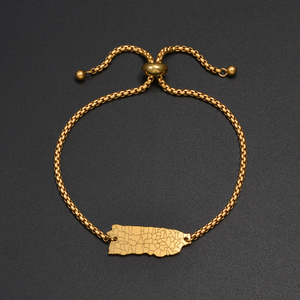 Braccialetti regolabili con mappa di Porto Rico da 18 cm con <span class=keywords><strong>città</strong></span> per donna - Gioielli in acciaio inossidabile PR # 567262 - Product Image 1