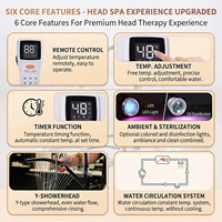Kit de lit de lavage pour salon de coiffure avec spa capillaire à circulation d'eau thermostatique en forme de Y, télécommande et pompe à eau