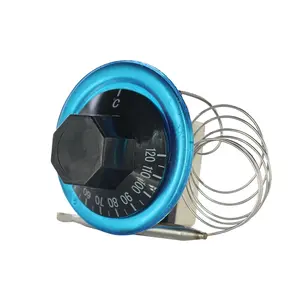 Temperature Control Heating Capillary Gas Geyser Knob Smart Thermostat 30~120 Deg for Pizza Oven with 750MM wire