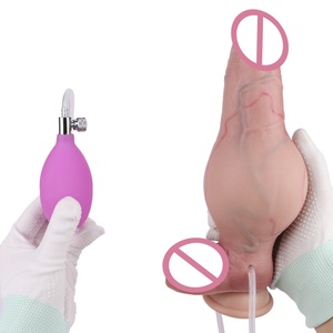 SXXY Soft Silicone Inflate & Ejaculating <b>Dildos</b> Realistic Large Inflatable Penis Plug Sex Toys for Adult Sex Pleasure - Product Image 5