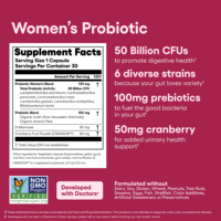 Capsules de probiotiques vaginaux à la canneberge biologique, équilibre du pH avec un mélange de prébiotiques, flore saine pour femmes, capsule probiotique