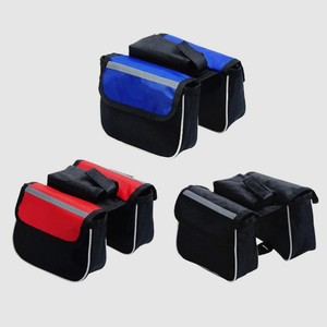 Bolsa para cuadro de bicicleta, bolsa para tubo superior de carcasa blanda, impermeable, para equipo de ciclismo, negro, rojo, azul - Product Image 1
