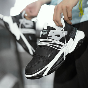 Nouvelles Chaussures de Sport Décontractées à Lacets pour Hommes Printemps/Été 2026, Polyvalentes, Antidérapantes à Semelle Épaisse pour Loisirs - Product Image 1