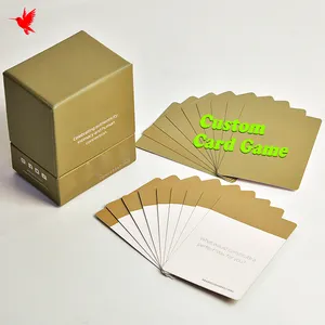 Kualitas tinggi kustomisasi desain cetak LOGO permainan personalisasi kartu permainan kotak dek kemasan kustom permainan kartu produsen