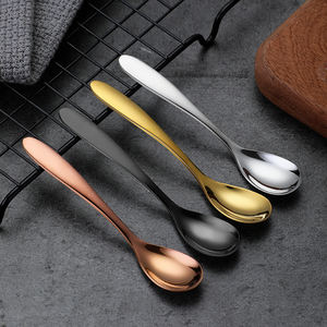 Benutzerdefiniertes LOGO Kleines 304 Edelstahl Löffelset Gold Schwarz Kupfer für Tee Kaffee Dessert Hochglanzpoliert für Partys 10ml - Product Image 4
