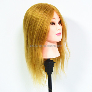 Tête de mannequin de formation en cheveux naturels, épaule, poupée, pour <span class=keywords><strong>coiffeur</strong></span>, couleur <span class=keywords><strong>Blonde</strong></span>, vente en gros, 1 pièce - Product Image 3