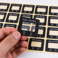 Autocollant personnalisé pour panneau de commande, imprimé en sérigraphie, étiquette transparente en PET, dispositif LED pour fenêtre, membrane de panneau électrique, étiquette en PMMA