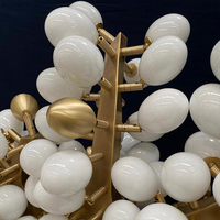 Lustre moderne personnalisé pour l'intérieur de la maison, luxe, salle à manger, salon, villa, hôtel, décoration de plafond, luminaire suspendu en forme de raisin