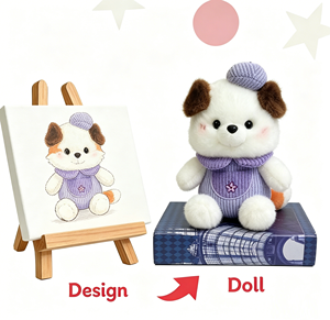 Juguetes de Peluche Personalizados de la Serie Frutas: Pingüino, Cachorro y Oso Adorables con Manzana, Arándano y Piña, Animales de Peluche Suaves de 15 cm - Product Image 1