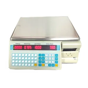 Balanças digital de pesagem de código de barras, frutas, vegetais, alta qualidade, com impressora de etiqueta, com rs232 e suporte de porta ethernet