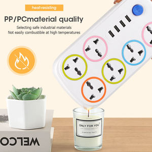 wholesales CA B16U <b>Extension</b> <b>Socket</b> With 4 USB Surge Protector Power Strip <b>Plugs</b> <b>Sockets</b> 6 Way Power Strip <b>Extension</b> <b>Sockets</b> - Product Image 5