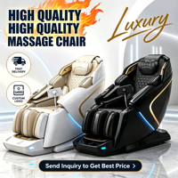 Fauteuil de massage 4D à tissus profonds avec rail SL étendu et thérapie thermique pour le soulagement de la douleur des employés de bureau