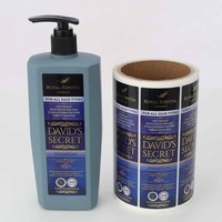 Étiquette autocollante personnalisée en vinyle imprimé, imperméable, résistante à l'huile, pratique, de haute qualité et écologique pour bouteille de shampoing – Fabrication chinoise