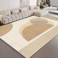Tapis de luxe léger haut de gamme pour salon et chambre, moderne et minimaliste, résistant aux taches, pour table basse, couverture de canapé et tapis de chevet pour baie vitrée