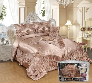 Hot bán 6 cái đám cưới sang trọng bộ đồ giường Set với ren Bridal tấm ga trải giường cho công chúa - Product Image 6