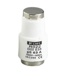 CE IEC D01 D02 D03 serie DI DII DIII forma bottiglia gG 380V 500V fusibile 2A-63A R024 R026 R021 E16 E27 E33 modello fusibile 50kA - Product Image 1