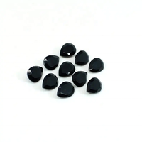 Prix de gros 8x12mm Zircon noir taille poire 100% naturel facetté fait main pierres en vrac 100 pièces MOQ Bijoux DIY Effet de couleur/feu
