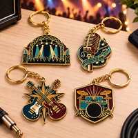 Porte-clés en émail personnalisé avec motif musical, contrôleur DJ, synthétiseur, vague sonore, platine vinyle, pour les amateurs de musique EDM, cadeau