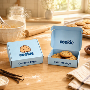 Boîte à <span class=keywords><strong>donuts</strong></span> en carton biodégradable, emballage alimentaire, pâtisserie, macarons, emballage personnalisé pour biscuits sucrés avec logo - Product Image 1