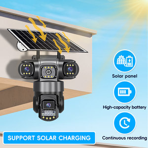 กล้องรักษาความปลอดภัยไร้สาย8MP เลนส์ AOV 24ชั่วโมง3เลนส์กล้องติดตามอัตโนมัติสีเต็มภาพกลางคืนกล้องวงจรปิดพลังงานแสงอาทิตย์4G ซิม IP66กลางแจ้ง8K - Product Image 4