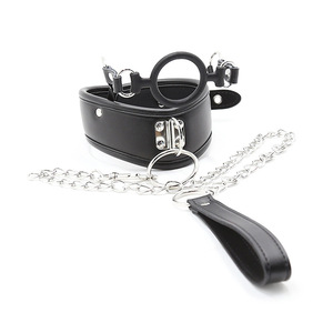 Produits pour adultes SM, muselière en cuir pour bondage, laisse, laisse pour chien, jouets sexuels pour couples - Product Image 1