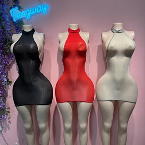 Nuovo Abito Estivo da Donna alla Moda con Collo all'Americana, Schiena Scoperta, Sexy e Aderente - Product Image 1
