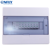 Boîtier de distribution électrique CNFLY DB pour éclairage 9W 12W 16W 24W 125A avec disjoncteur différentiel MCB, personnalisable