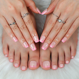 Ensemble <span class=keywords><strong>de</strong></span> <span class=keywords><strong>faux</strong></span> ongles et pointes d'orteils pour filles tendance en gros - 12 styles uni/paillettes/français, <span class=keywords><strong>faux</strong></span> ongles réutilisables pour femmes (mains et pieds) - Product Image 6