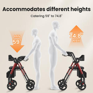 Dispositivo di assistenza a piedi pieghevole personalizzato per persone anziane disabili attrezzature per la riabilitazione del camminatore verticale del paziente - Product Image 2