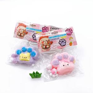 ของเล่นบีบแมวน่ารักแบบขายส่ง ของเล่นบีบเจลโมจิซิลิกาเจลแบบค่อยๆคืนตัว ของเล่นบีบอุ้งเท้าแมวขนาดใหญ่ ของเล่นบีบต้าบา - Product Image 2