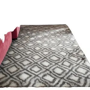 Atacado Plain Esculpida 100% Poliéster Cobertor De Pele De Coelho Super Macio Mink Faux Fur Throw Cobertor Com Preço De Fábrica