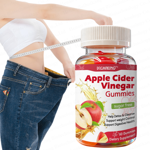 Bonbons gélifiés au vinaigre de <span class=keywords><strong>cidre</strong></span> de pomme personnalisés, détoxifiant, brûle-graisses, saveur fruitée, faible teneur en sucre, vitamines ACV pour la perte de poids - Product Image 1