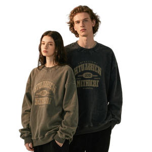 Vente en gros ODM Unisexe 420G T-shirt pour homme 100% Coton, grammage lourd, effet vintage délavé, coupe ample, écologique, imprimé automne - Product Image 3