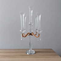 Porte-bougie en verre cristal, décoration de mariage, fournitures de décoration de Noël, vaisselle de fête, décorations de table, cadeaux, artisanat