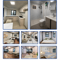 Maison conteneur extensible de 20 pieds, 2 chambres, 1 cuisine, 1 salle de bain, préfabriquée, modulaire, certifiée CE, avec plomberie et électricité préinstallées