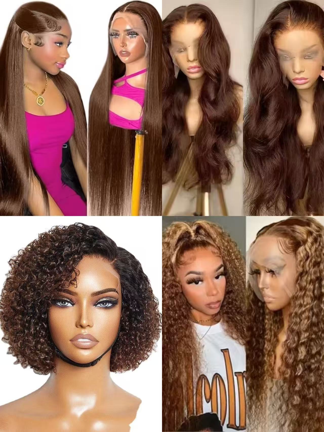 brown wig