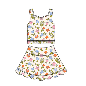 Vestido de Verano para Bebé Niña GSD3950, Estampado de Flores Coloridas, Sin Mangas, Hasta la Rodilla, Transpirable, Venta al Por Mayor - Product Image 4