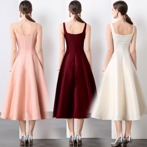 Fábrica de Diseñadores de Ropa de Moda, <span class=keywords><strong>Vestido</strong></span> <span class=keywords><strong>Midi</strong></span> Tipo A Personalizado OEM, Vestidos para Mujer - Product Image 4