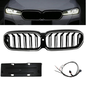 Parrilla Delantera Iluminada LED HETOP Serie 5 G30 G38 <span class=keywords><strong>2023</strong></span>+ de Doble Línea en Negro Brillante para BMW - Product Image 1