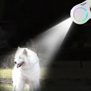 Çok fonksiyonlu evcil hayvan tasması otomatik geri çekilebilir LED el feneri köpek tasma