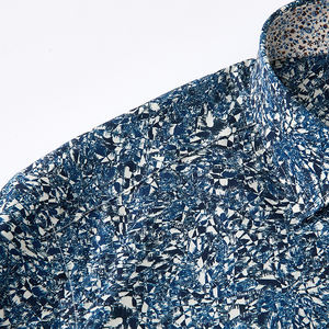 Chemise Décontractée à Manches Longues 100 % Coton pour Homme à Imprimé Numérique, Livraison Rapide pour la Saison d'Automne, Tissu Popeline OEM - Product Image 2