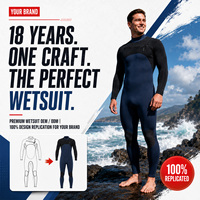 Combinaison de surf pour homme personnalisée 4/3 mm avec fermeture éclair sur la poitrine, en caoutchouc naturel et mousse bio, combinaison intégrale avec coutures GBS, doublure thermique et genouillères extensibles
