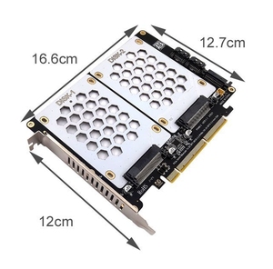 듀얼 디스크 SFF8639 U.2 NVME 및 SATA 2.5 인치 하드 드라이브에서 PCIE4.0 분할 카드 - Product Image 6