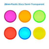 Disques en plastique RINGNOTE 28 mm (1,1 pouce) – Lot de 1000 – Transparent et multicolore – Pour carnets et agendas à reliure disque