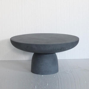 Mesa Auxiliar Redonda <span class=keywords><strong>de</strong></span> Cemento y Magnesio para Decoración del Hogar, Estilo Wabi-sabi, Diseño <span class=keywords><strong>de</strong></span> Alta Gama - Product Image 3