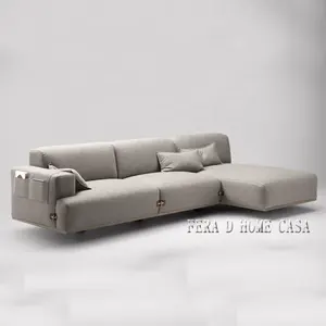 意大利羊绒布艺沙发公寓L型沙发